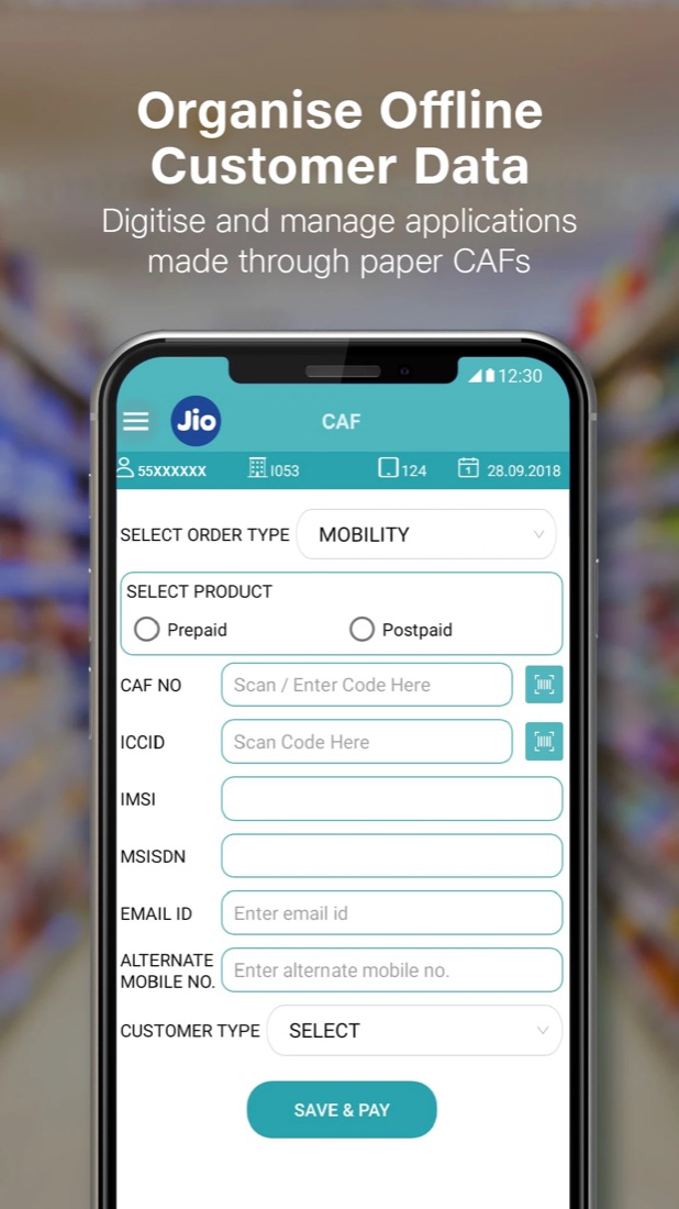 JioPOS Plus — organise offline customer data (CAF)