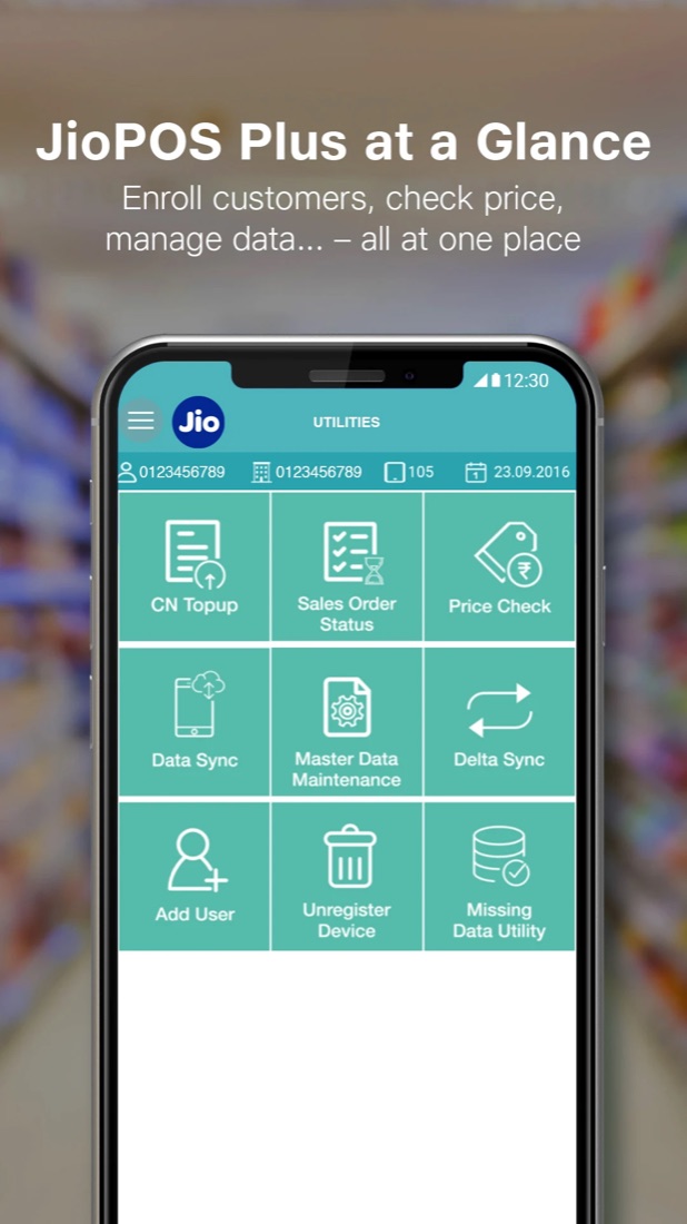 JioPOS Plus — utilities at a glance