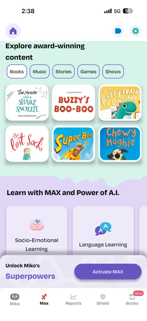 Miko app — explore award-winning content