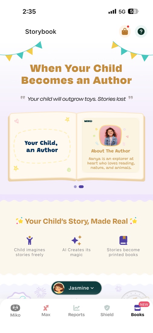 Miko app — Storybook, when your child becomes an author