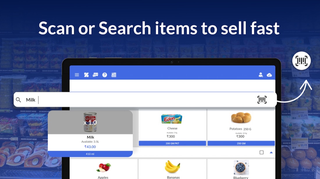 Zobaze POS — scan or search items to sell fast
